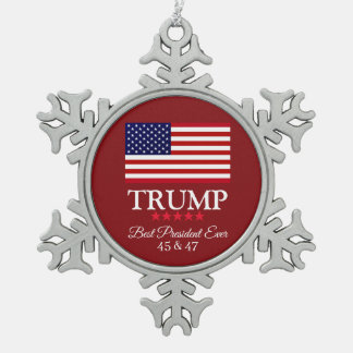 ADORNO DE PELTRE TIPO COPO DE NIEVE PRESIDENTE DONALD TRUMP MEJOR PRESIDENTE DE LA HIS