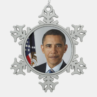 Adorno De Peltre Tipo Copo De Nieve Presidente estadounidense Barack Obama en la Casa 