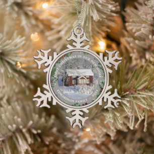 Adorno De Peltre Tipo Copo De Nieve Primera Navidad en nuestra nueva casa foto