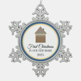 Adorno De Peltre Tipo Copo De Nieve Primera Navidad En Nuestro Nuevo Hogar