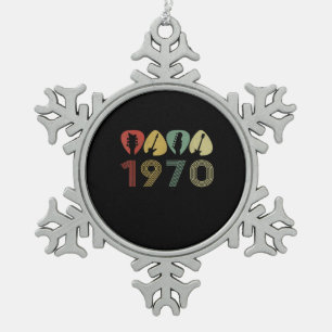 Adorno De Peltre Tipo Copo De Nieve Púa de guitarra Guitarista 1970