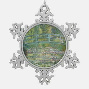 Adorno De Peltre Tipo Copo De Nieve Puente Japonés Nenúfares Arte de Claude Monet
