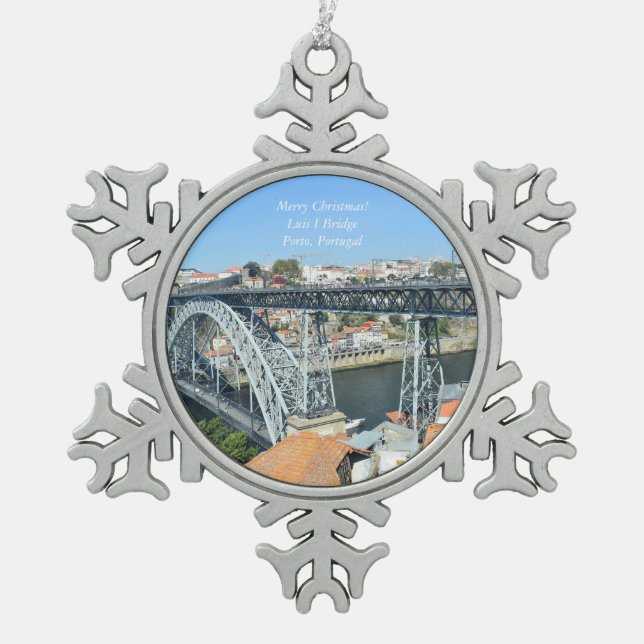 Adorno De Peltre Tipo Copo De Nieve Puente Luis I, Porto, Ornamento de Portugal (Anverso)