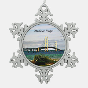 Adorno De Peltre Tipo Copo De Nieve Puente Mackinac, Isla Mackinac