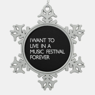 Adorno De Peltre Tipo Copo De Nieve Quiero vivir en un festival de música para siempre