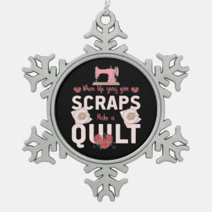 Adorno De Peltre Tipo Copo De Nieve Quilter Gift   Cuando La Vida Te Da Scraps