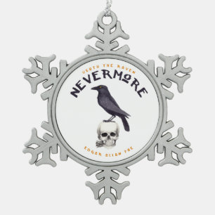 Adorno De Peltre Tipo Copo De Nieve Quoth el cuervo nunca más - Edgar Allan Poe