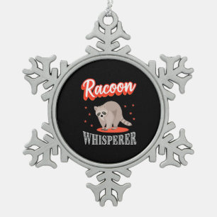 Adorno De Peltre Tipo Copo De Nieve Raccoon Lover Raccoon Whisperer