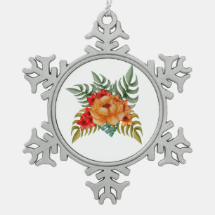 Adorno De Peltre Tipo Copo De Nieve Ramo de flores