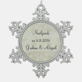 Adorno De Peltre Tipo Copo De Nieve Recién casado