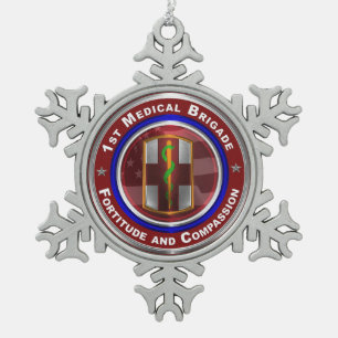 Adorno De Peltre Tipo Copo De Nieve Recuerdo de la 1ª Brigada Médica