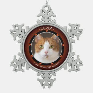 Adorno De Peltre Tipo Copo De Nieve Recuerdo de mascota, tributo al gato