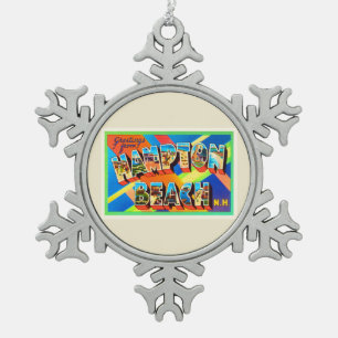 Adorno De Peltre Tipo Copo De Nieve Recuerdo del viaje de la playa #2 New Hampshire NH