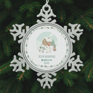 Adorno De Peltre Tipo Copo De Nieve Recuerdos Festivos Personalizados