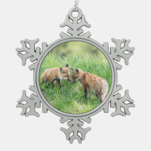Adorno De Peltre Tipo Copo De Nieve Red Fox Kits