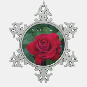 Adorno De Peltre Tipo Copo De Nieve Red Rose Close