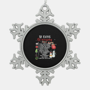 Adorno De Peltre Tipo Copo De Nieve Regalo De Enfermeras 12 Días De Enfermería