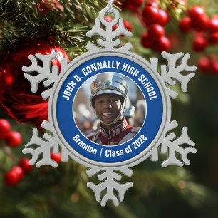 Adorno De Peltre Tipo Copo De Nieve Regalo de foto de banda de marchas de la escuela s