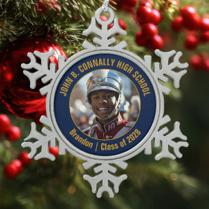 Adorno De Peltre Tipo Copo De Nieve Regalo de foto de la banda de música de la escuela