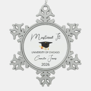 Adorno De Peltre Tipo Copo De Nieve Regalo de graduación de maestría para ella, deco