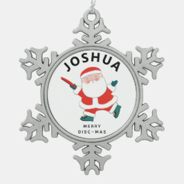 Adorno De Peltre Tipo Copo De Nieve Regalo de vacaciones de Frisbee personalizado