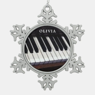 Adorno De Peltre Tipo Copo De Nieve Regalo de vacaciones de piano personalizado