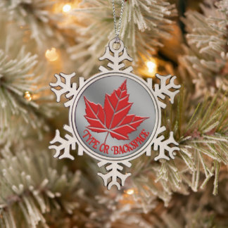 Adorno De Peltre Tipo Copo De Nieve Regalo personalizado canadiense de recuerdo de Can