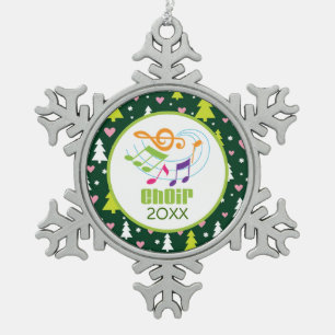 Adorno De Peltre Tipo Copo De Nieve Regalo personalizado del navidad de la música del