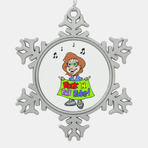 ADORNO DE PELTRE TIPO COPO DE NIEVE REGLAS DE ROCK 'N ROLL