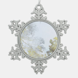 Adorno De Peltre Tipo Copo De Nieve Resplandor Dorado de Hoja Ancha