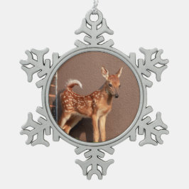 Adorno De Peltre Tipo Copo De Nieve Retrato de un alba (ciervo de cola blanca)