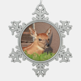Adorno De Peltre Tipo Copo De Nieve Retrato de un alba (ciervo de cola blanca)
