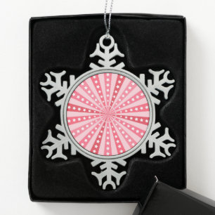 Adorno De Peltre Tipo Copo De Nieve Retro Starburst Background - Red
