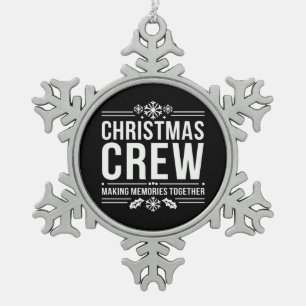 Adorno De Peltre Tipo Copo De Nieve Reunión Familiar de Christmas Crew Gráfica de Vaca