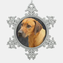 Adorno De Peltre Tipo Copo De Nieve Rhodesian Ridgeback