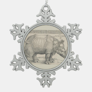 Adorno De Peltre Tipo Copo De Nieve Rinoceronte, grabar en madera de Albrecht Durer