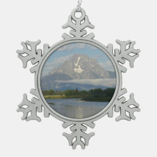 Adorno De Peltre Tipo Copo De Nieve Río Jackson Hole en el Parque Nacional Grand Teton
