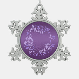 Adorno De Peltre Tipo Copo De Nieve Rosa Violeta