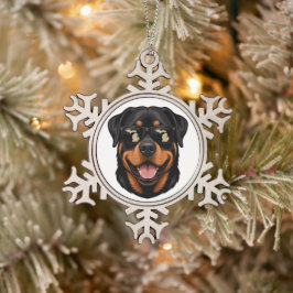 Adorno De Peltre Tipo Copo De Nieve Rottweiler de Michigan con gafas de sol