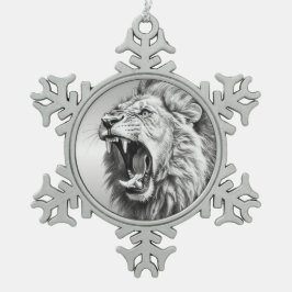 Adorno De Peltre Tipo Copo De Nieve Rugido del León 