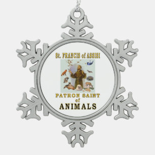 ADORNO DE PELTRE TIPO COPO DE NIEVE SAINT FRANCIS