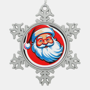 Adorno De Peltre Tipo Copo De Nieve Saludo Alegre de Santa Claus