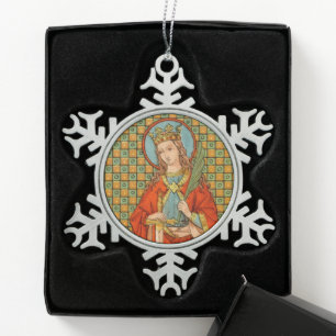Adorno De Peltre Tipo Copo De Nieve Santa Bárbara de Nicomedia (JP 01)