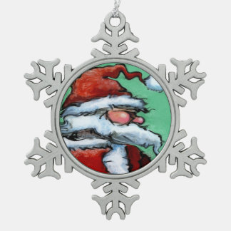 Adorno De Peltre Tipo Copo De Nieve Santa Claus