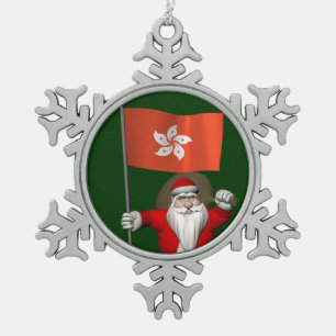 Adorno De Peltre Tipo Copo De Nieve Santa Claus Con El Fin De Hong Kong