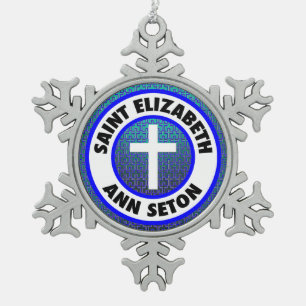 Adorno De Peltre Tipo Copo De Nieve Santa Elizabeth Ann Seton