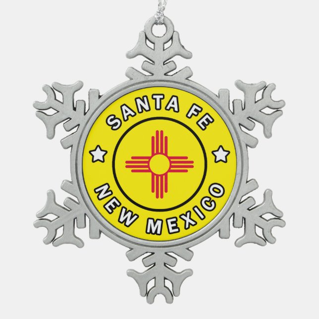 Adorno De Peltre Tipo Copo De Nieve Santa Fe Nuevo México (Anverso)