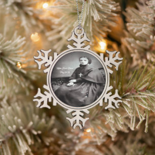 Adorno De Peltre Tipo Copo De Nieve Santa Francisca Javier Cabrini