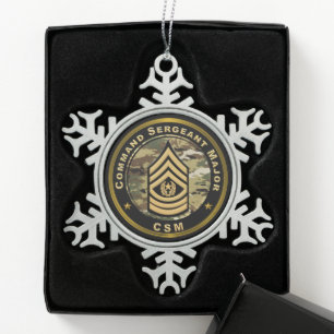 Adorno De Peltre Tipo Copo De Nieve Sargento Mayor Comandante SMC