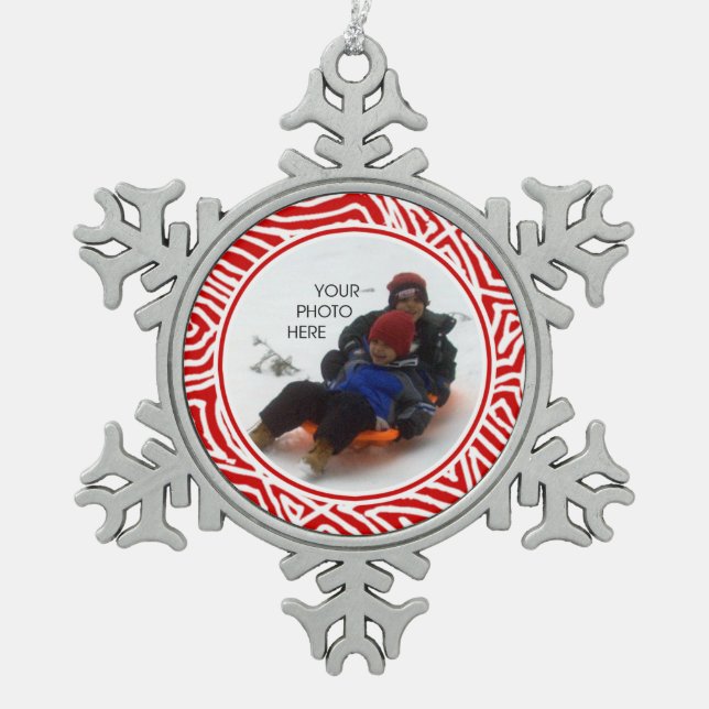 Adorno De Peltre Tipo Copo De Nieve Scribbleprint Snowflake (Anverso)